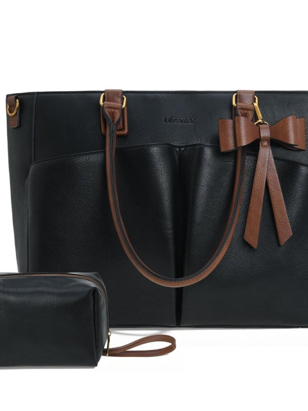 Laptop Tote Bag for Women, Leather Work Tote Office Computer Bags